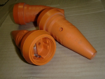 1189-090-EGH orange Vollgummi-Schuko-Kupplung
